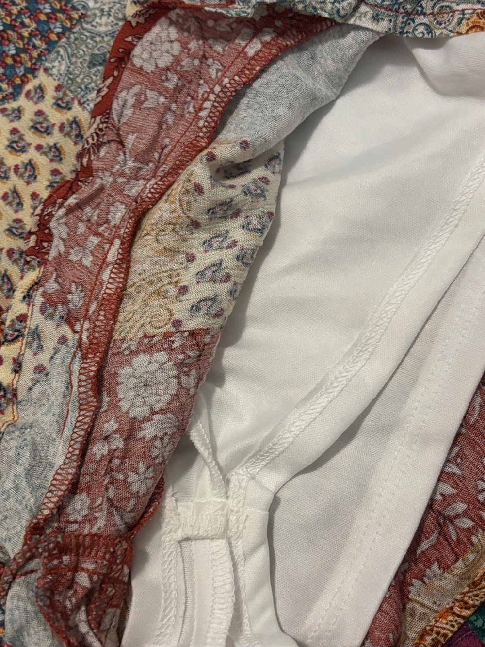 Altar'd State Rust Multi Patchwork Skorts - Picture 5 of 5